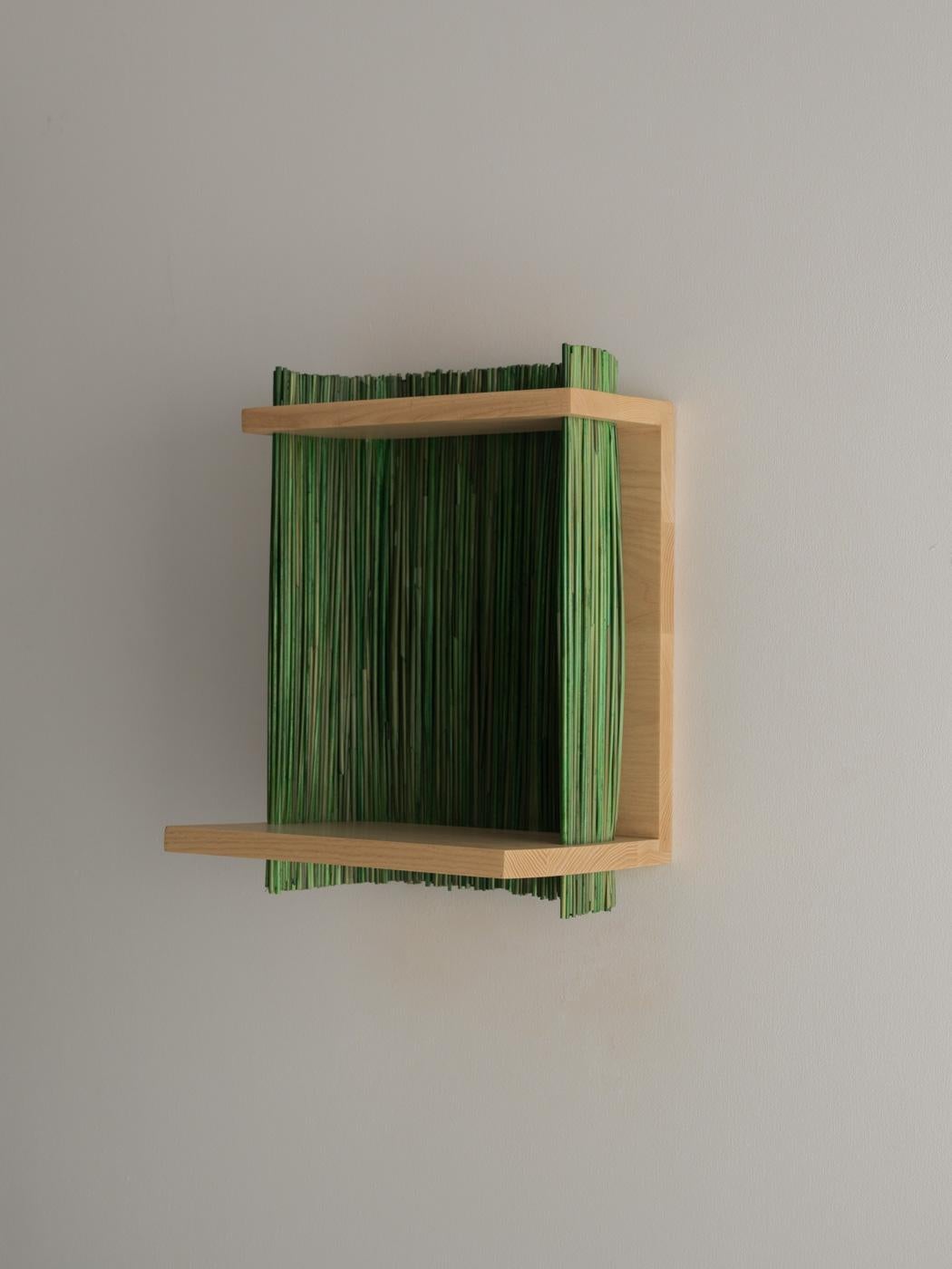 Hand-Crafted ALCOVE Wall Shelf Module 1, Ash wood, Handmade in France For Sale