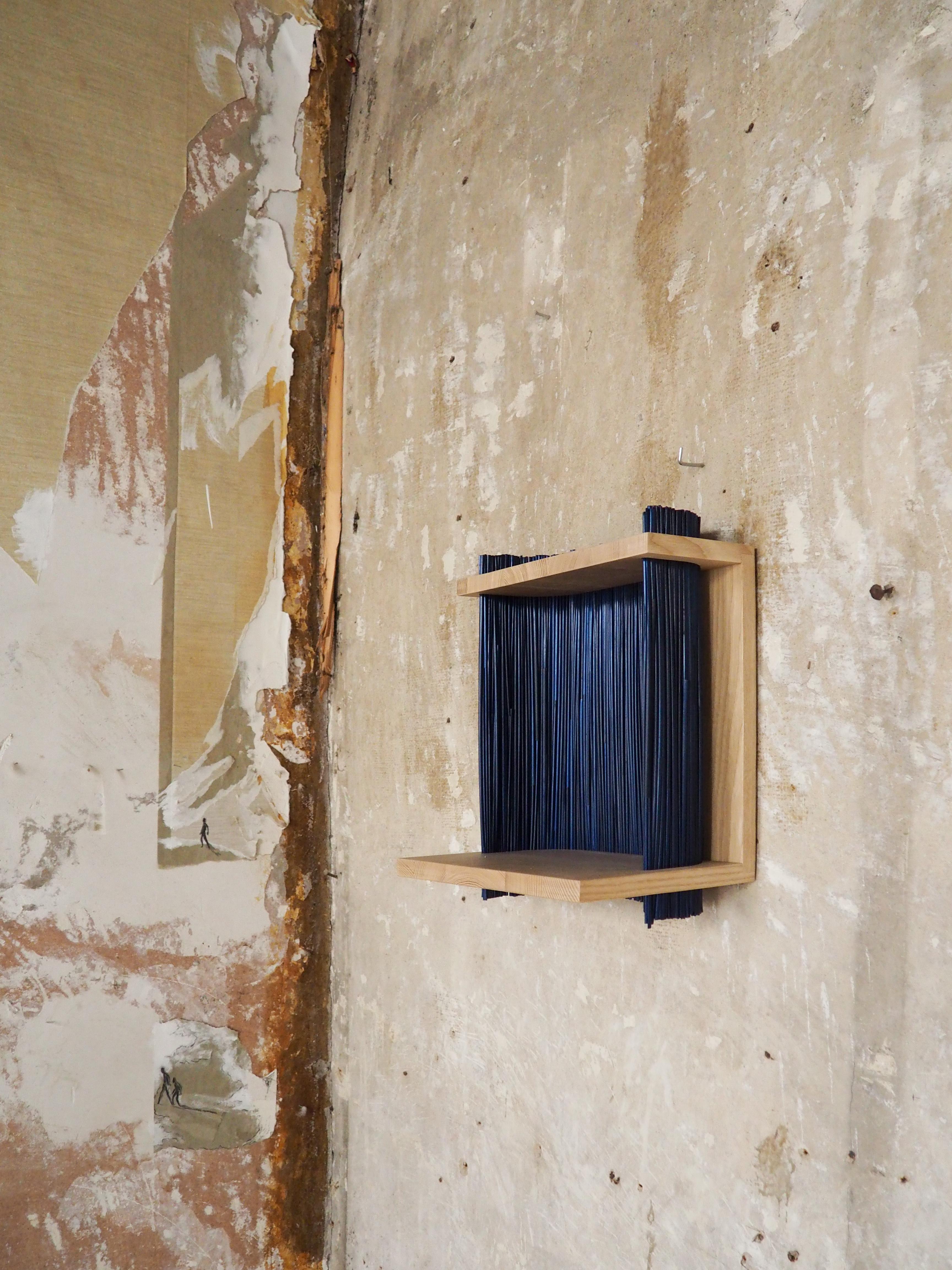 ALCOVE Wall Shelf Module 1, Ash wood, Handmade in France For Sale at
