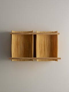 ALCOVE Wall Shelf Module 2, Ash wood, Handmade in France