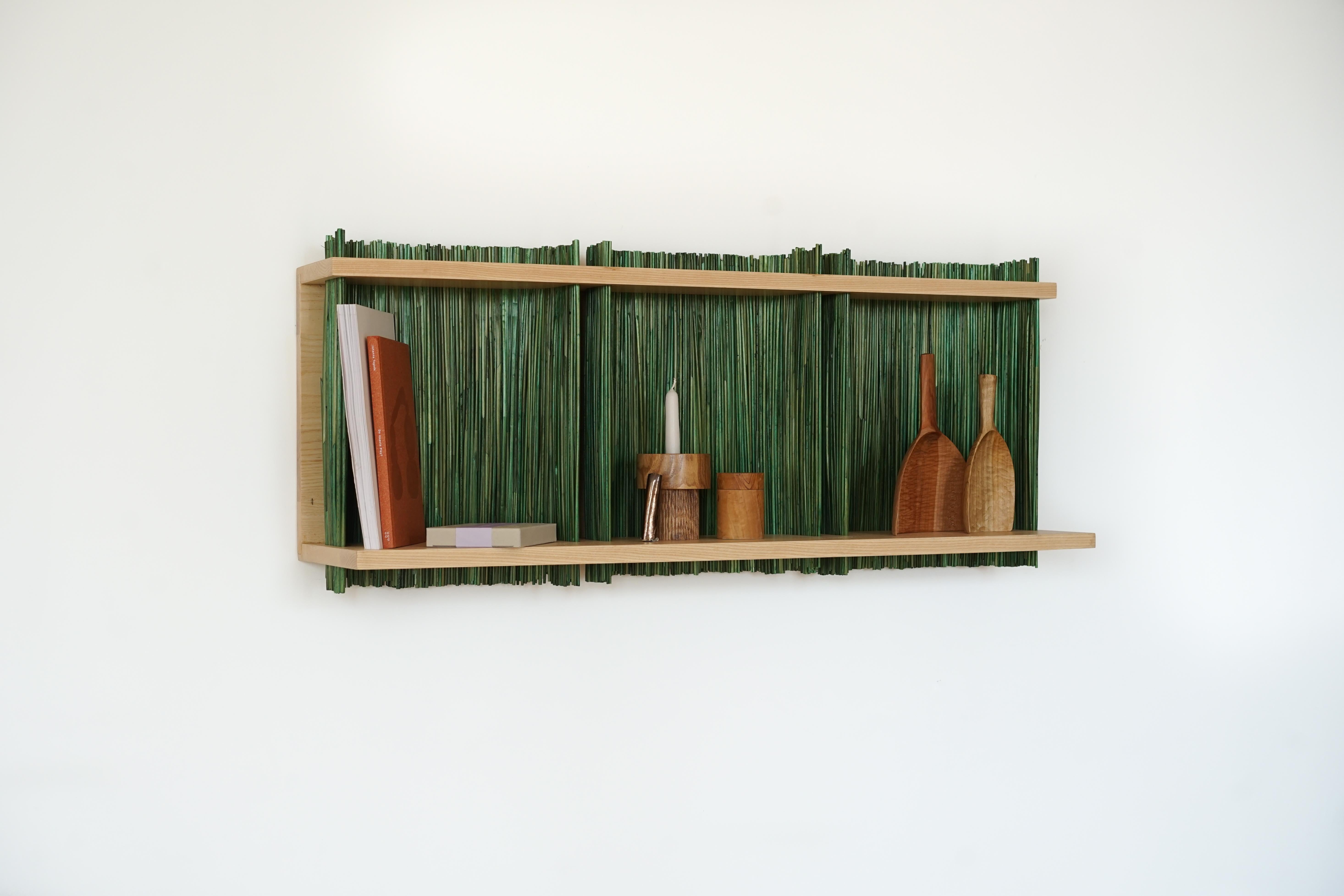 Alcove Wall Shelf Module 3, Ash Wood, Handmade in France, Oros Edition For Sale 2