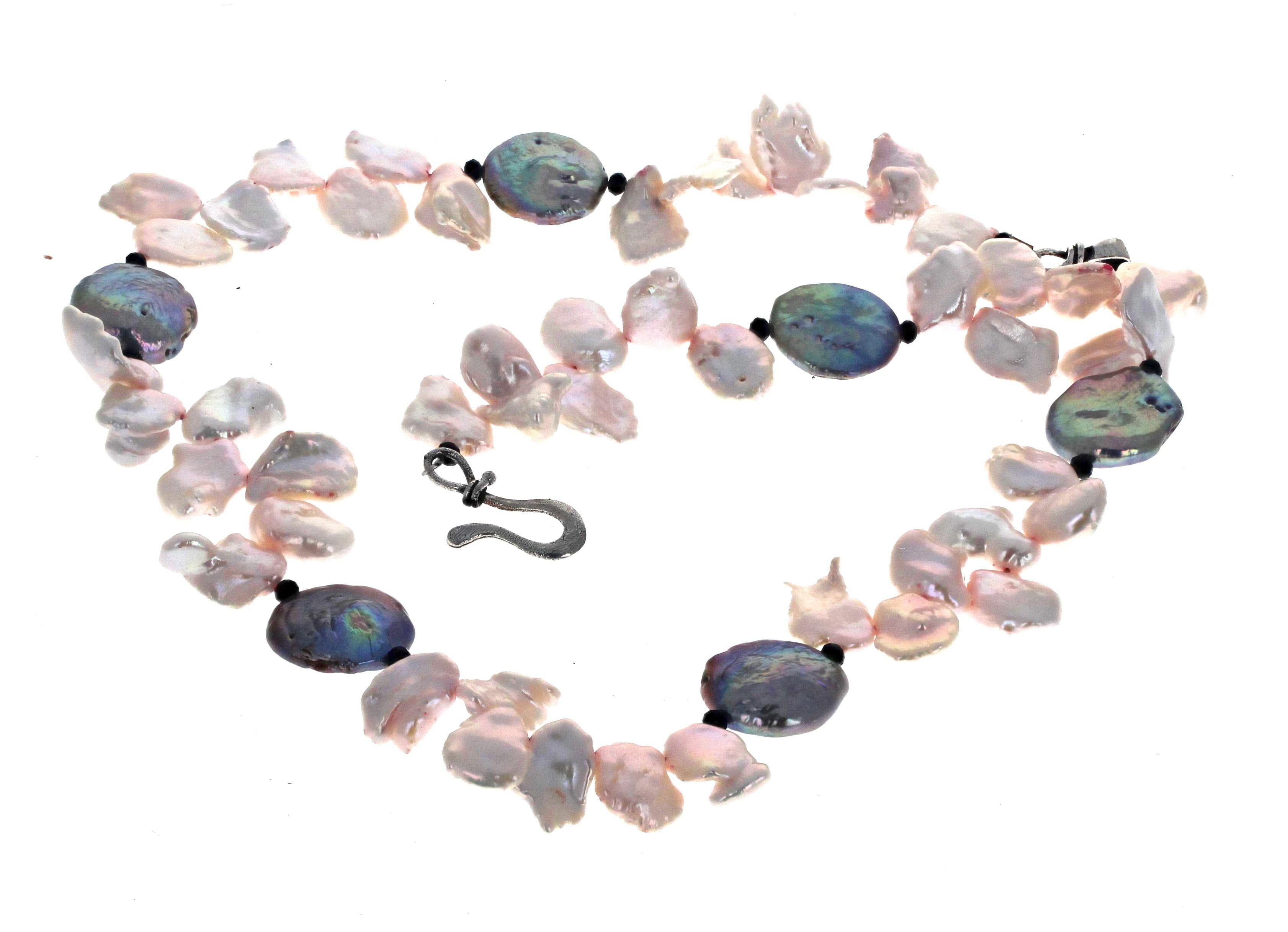Femenino o masculino ALD Elegante Collar de Perlas Auténticas y Conchas de Perla 18 en venta