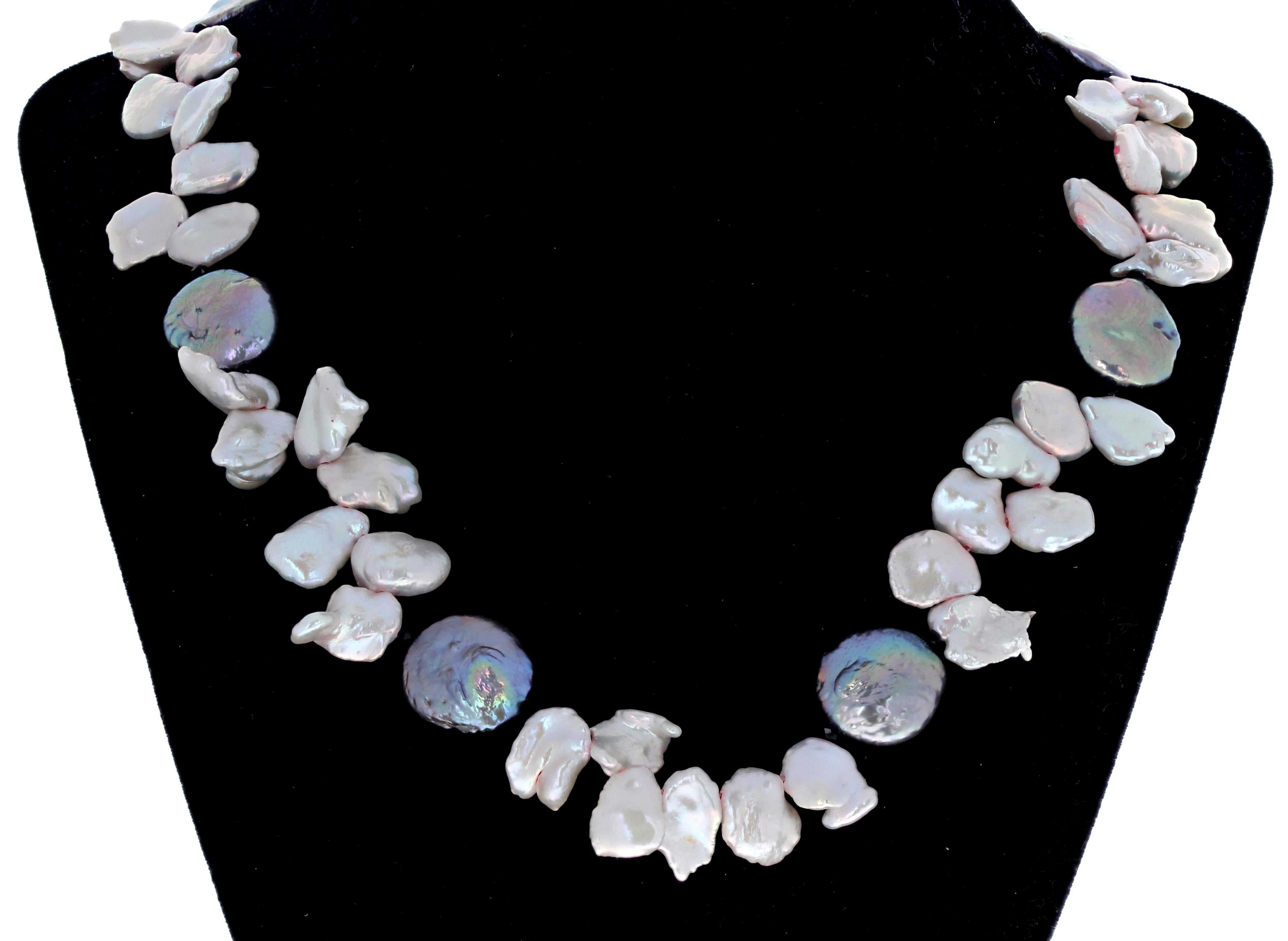 ALD Elegante Collar de Perlas Auténticas y Conchas de Perla 18 en venta 2