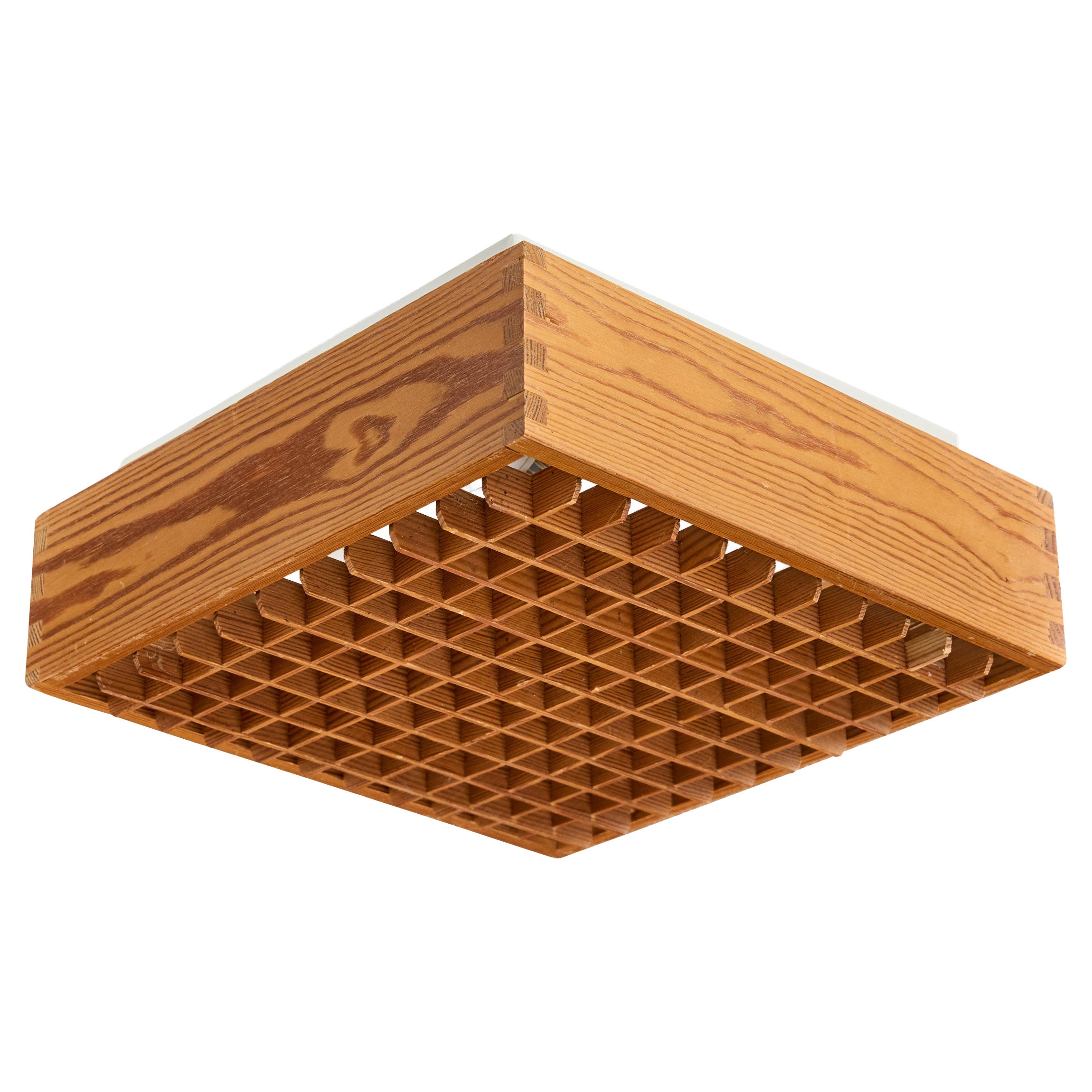 Alda, Flush Mount, Pine, Metal, Sweden, 1980s