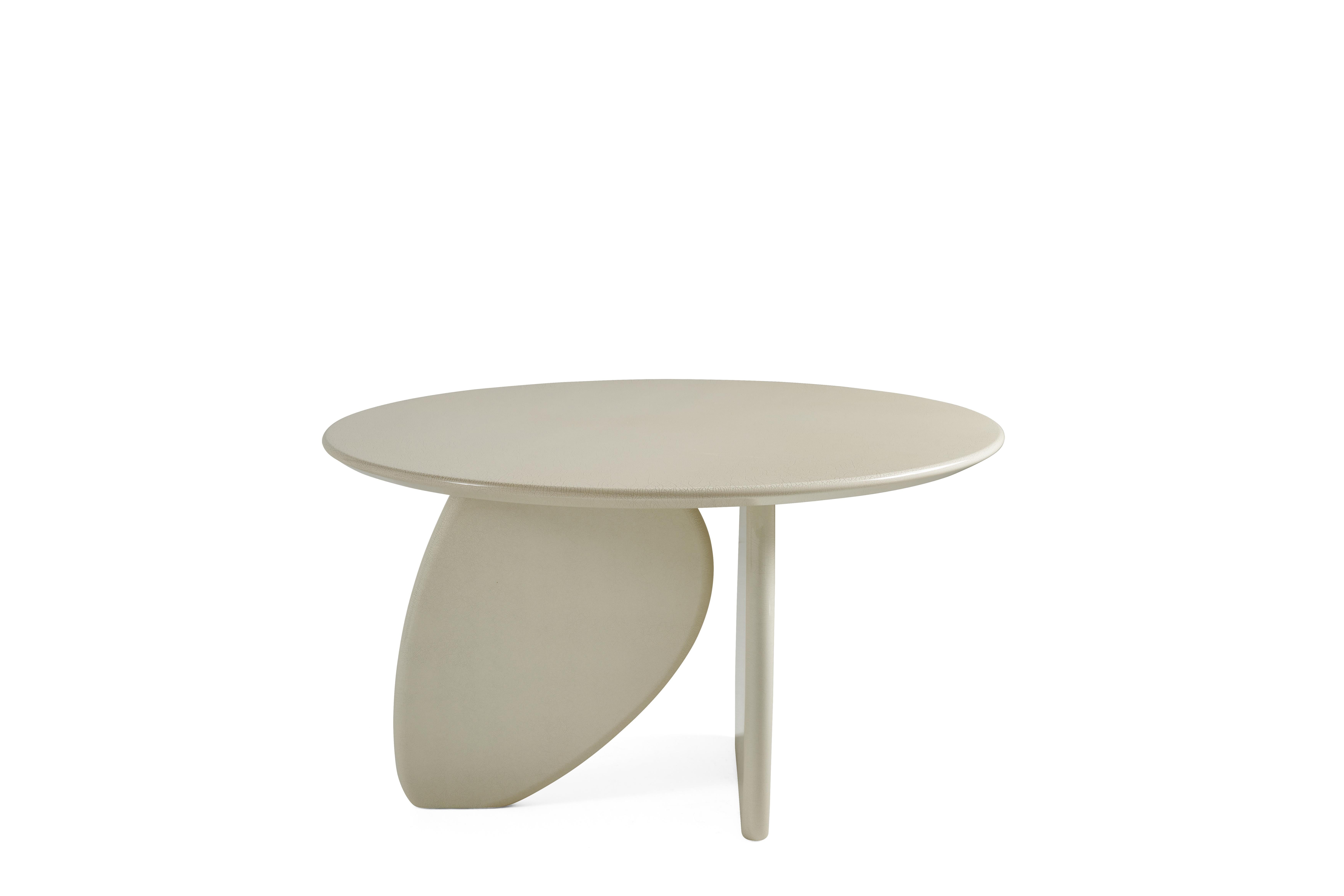 Modern Aldabra Table with Eggshell Finishing by Roberto Cavalli Home Interiors For Sale