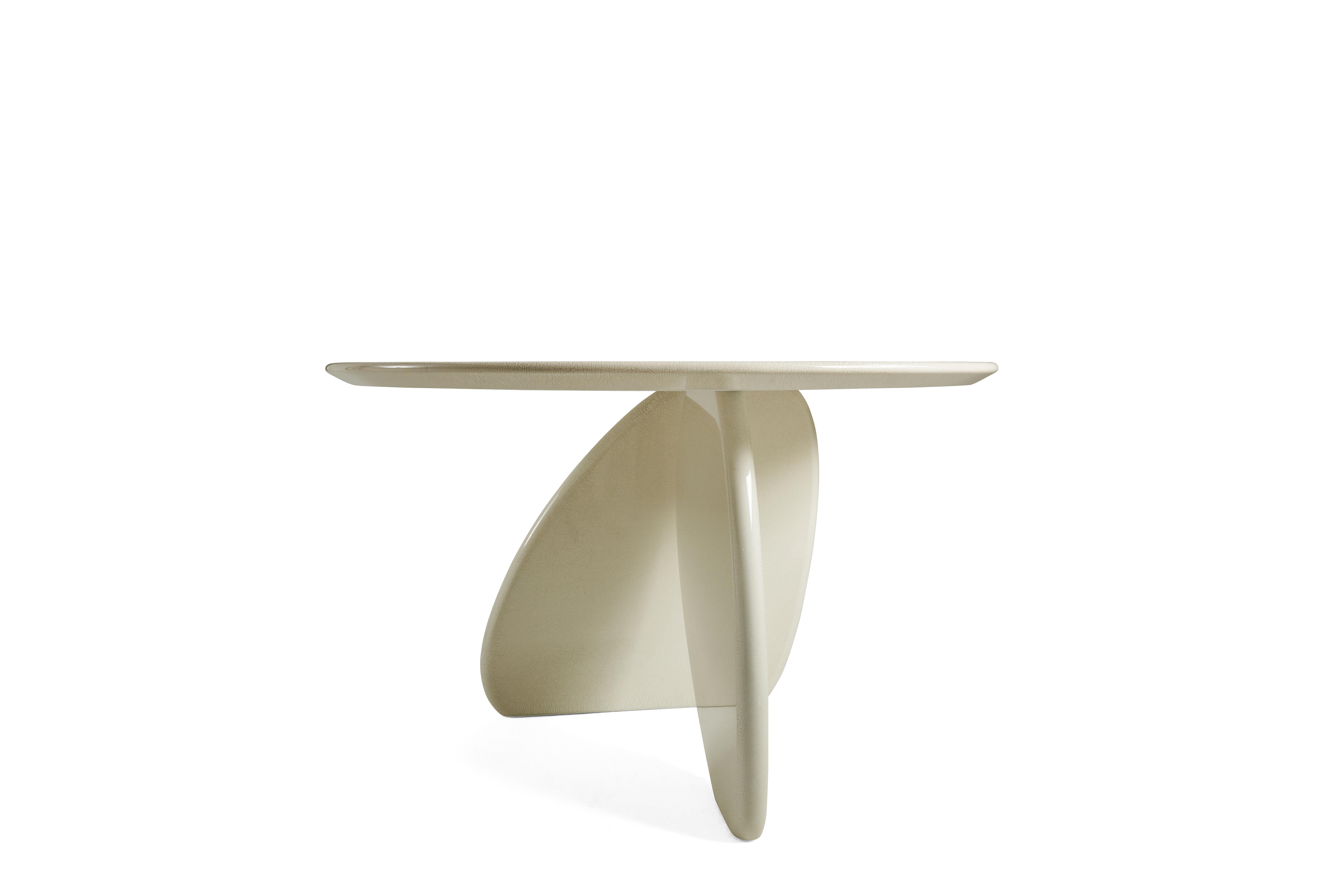 Italian Aldabra Table with Eggshell Finishing by Roberto Cavalli Home Interiors For Sale