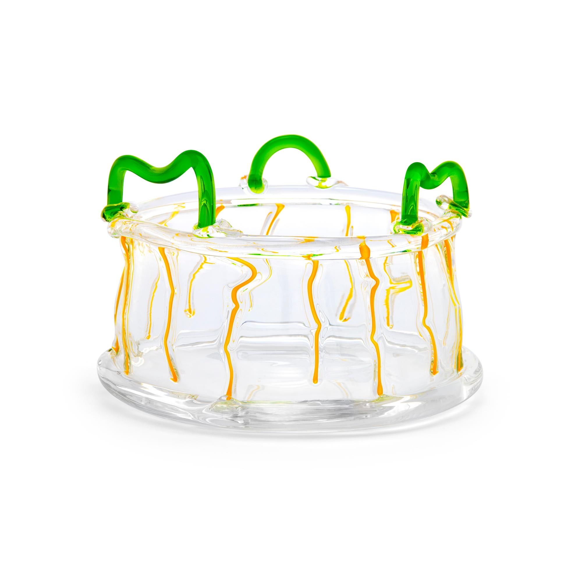 Aldebaran Glass Fruit Bowl, by Ettore Sottsass for Memphis Milano Collection For Sale