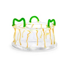 Aldebaran Glass Fruit Bowl, by Ettore Sottsass for Memphis Milano Collection