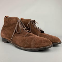 ALDEN 4196 Size 15 Brown Suede Leather Lace Up Boots