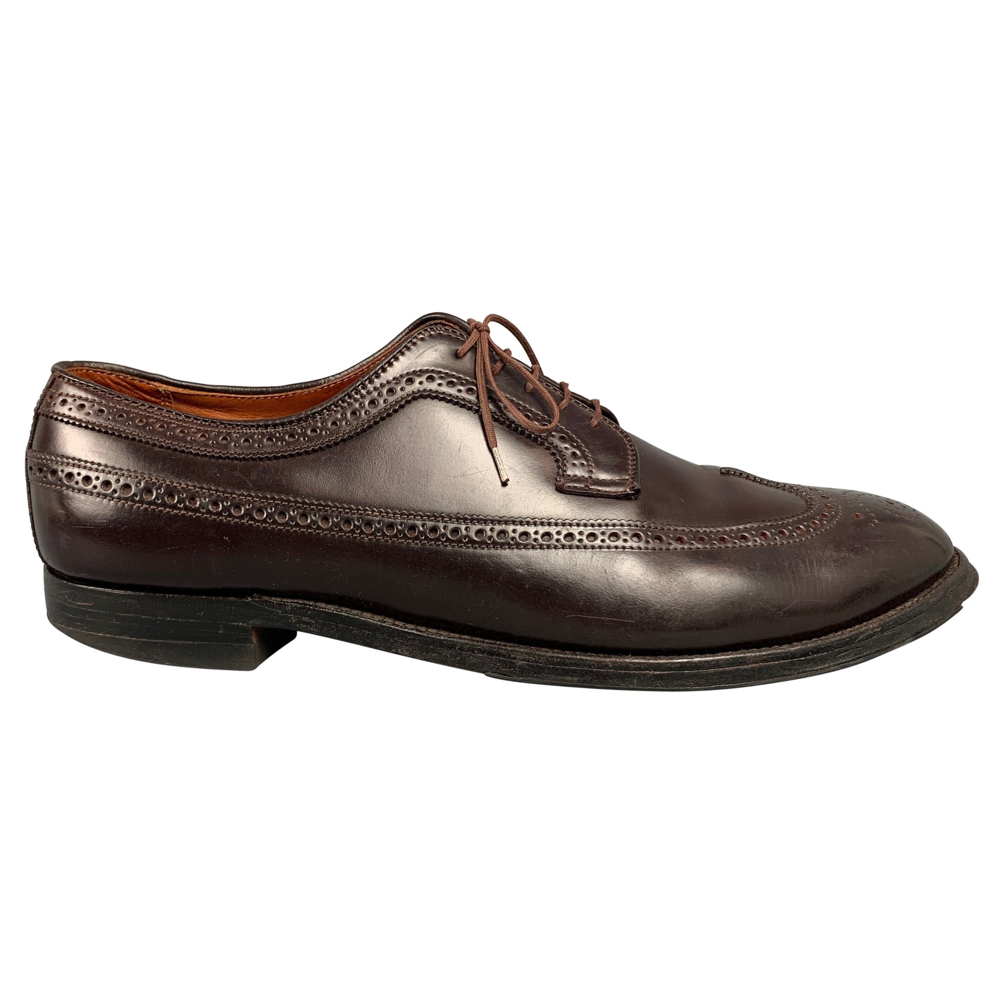 ALDEN 58872 Chaussures à lacets en cuir perforé à bouts ouverts, taille 14, couleur 8