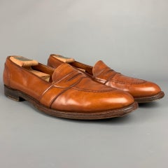 ALDEN 685 Size 15 Tan Leather Cap Toe Penny Loafers