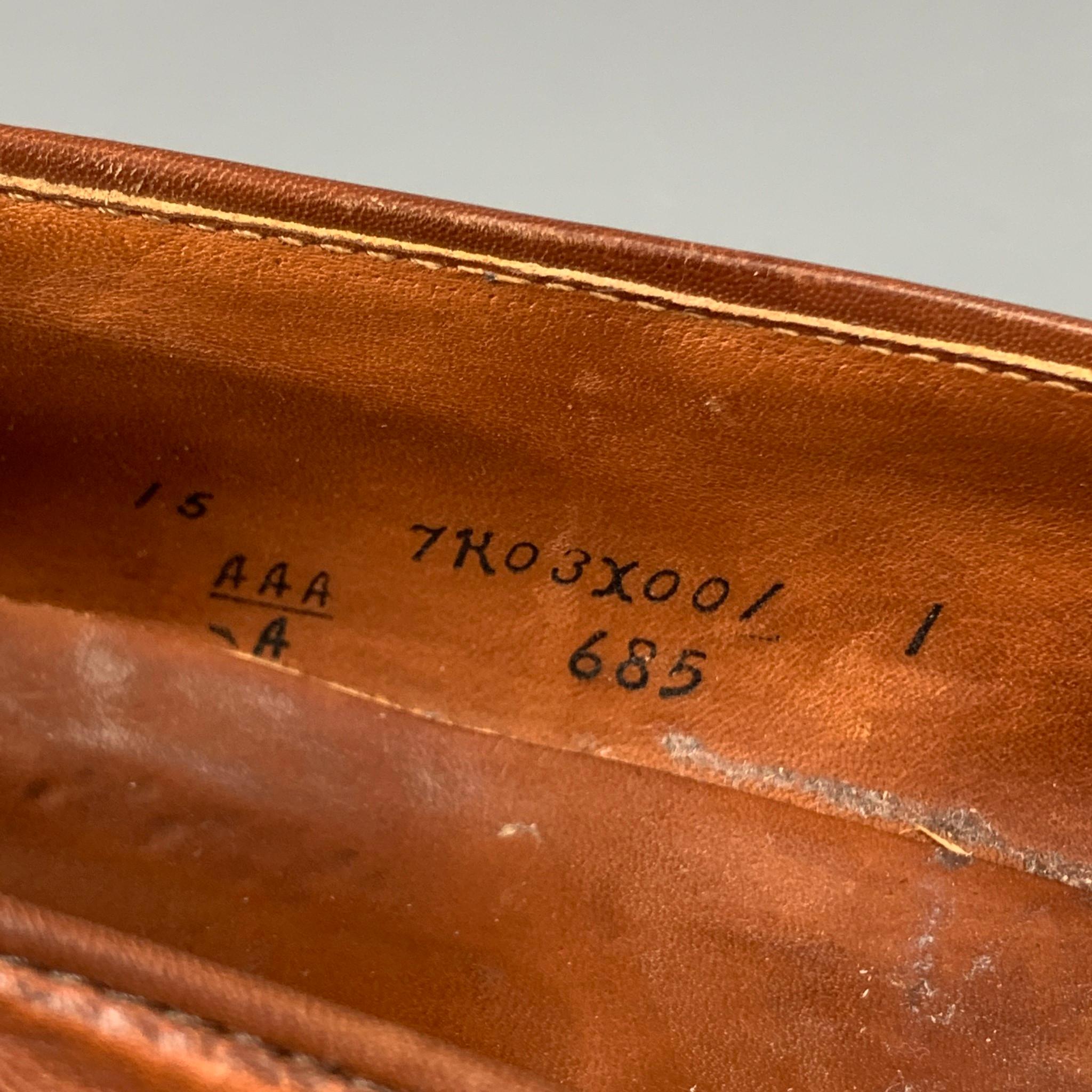ALDEN 685 Größe 15 Tan Leder Cap Toe Penny Loafers 2