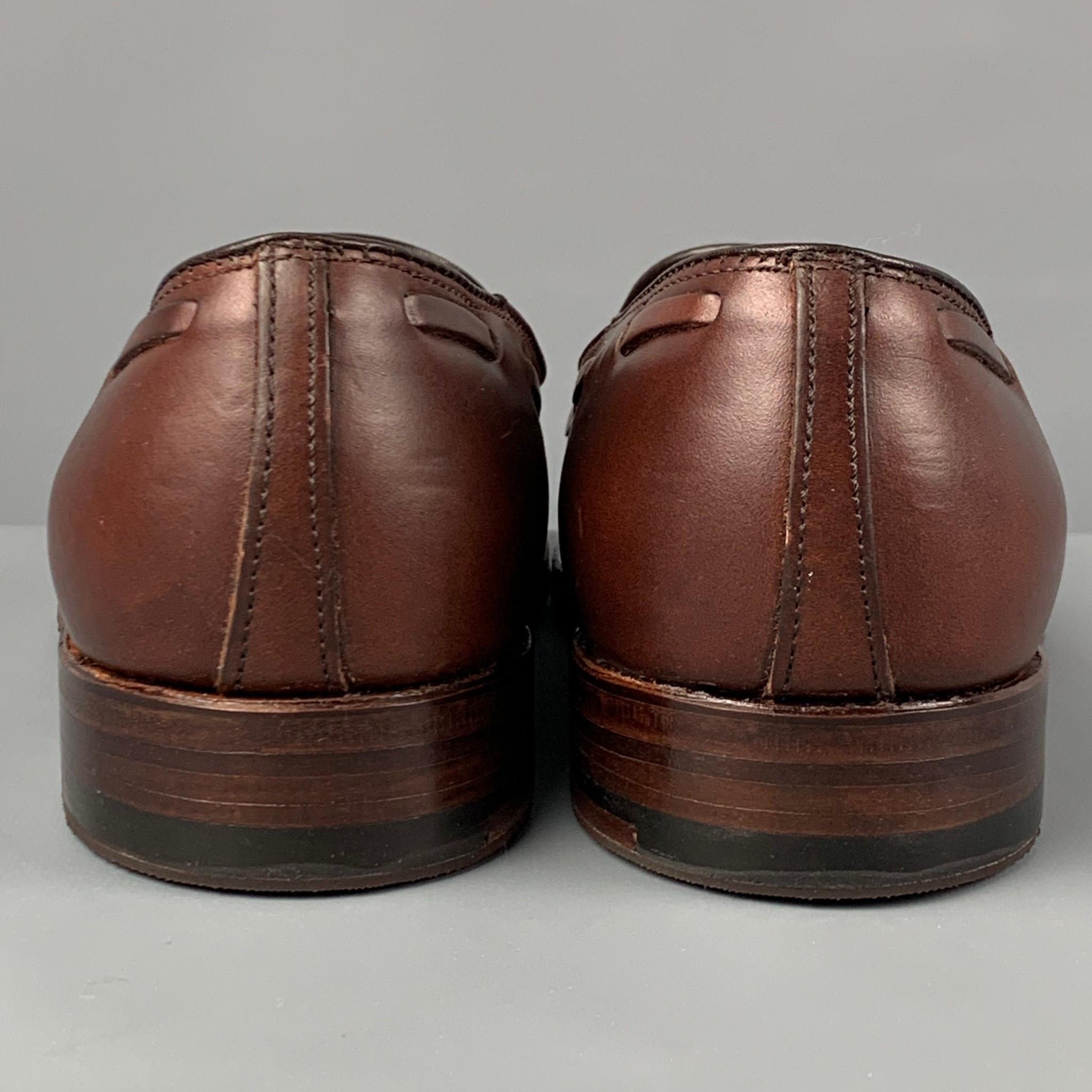 ALDEN Bootmaker Edition Size 7 Brown Leather Tassels Loafers 1