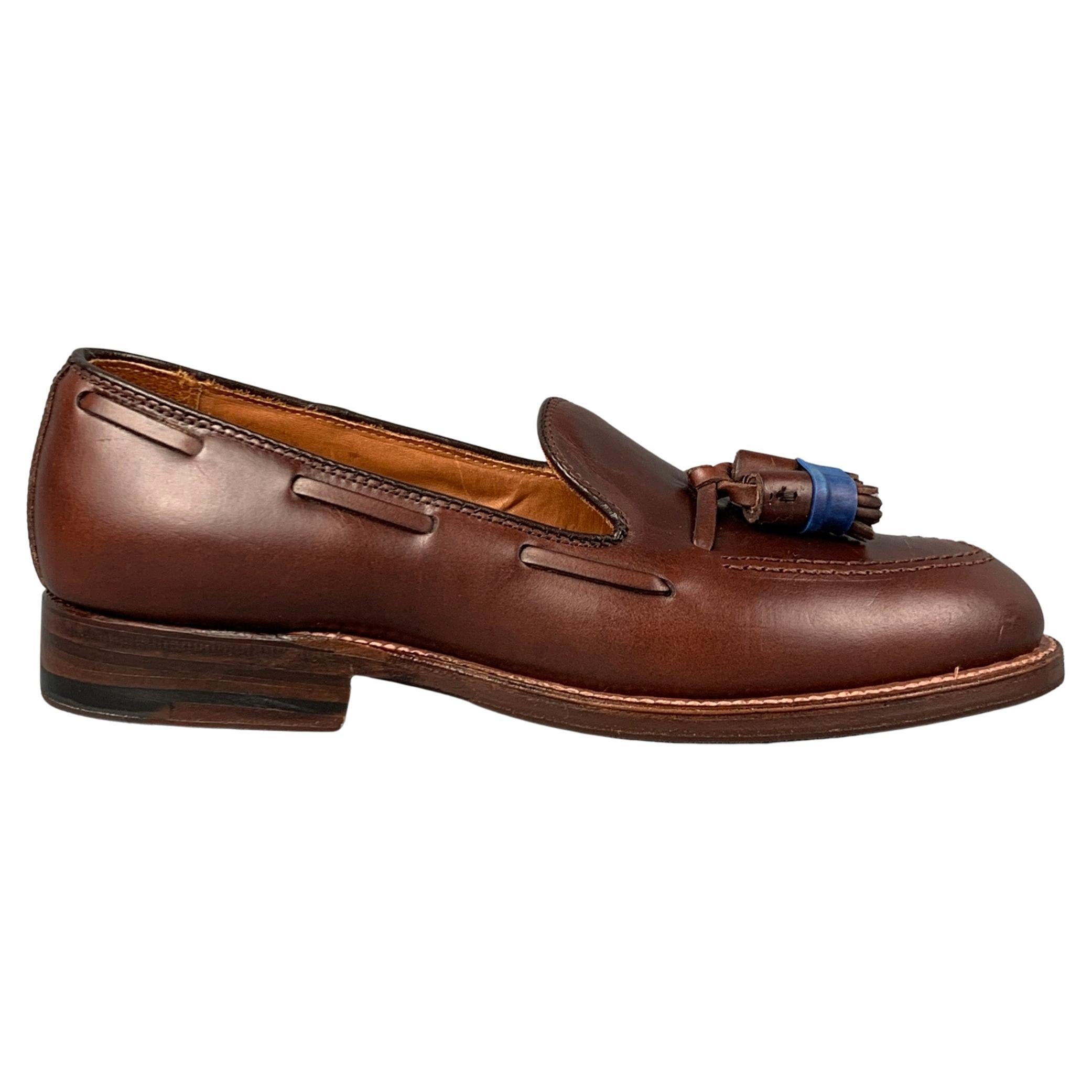 ALDEN Bootmaker Edition Size 7 Brown Leather Tassels Loafers