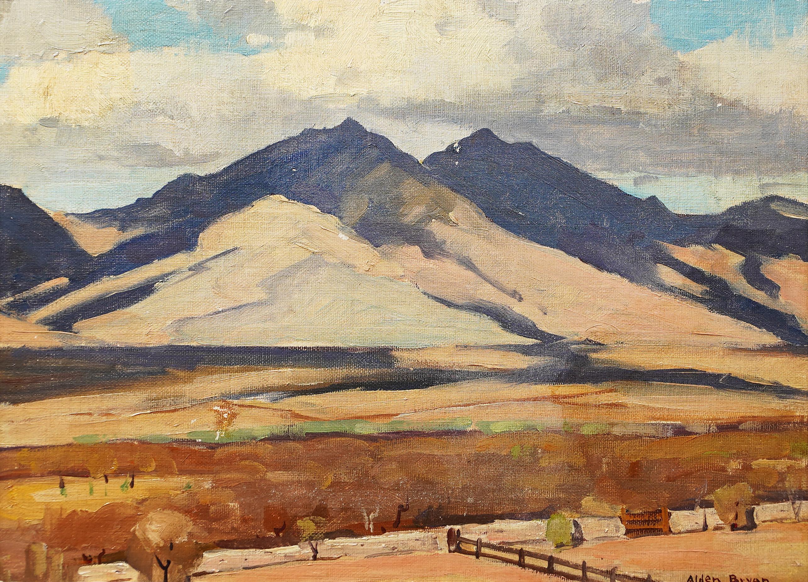 Antico dipinto a olio di paesaggio impressionista americano firmato.  Olio su tela.  Firmato.  Incorniciato. 