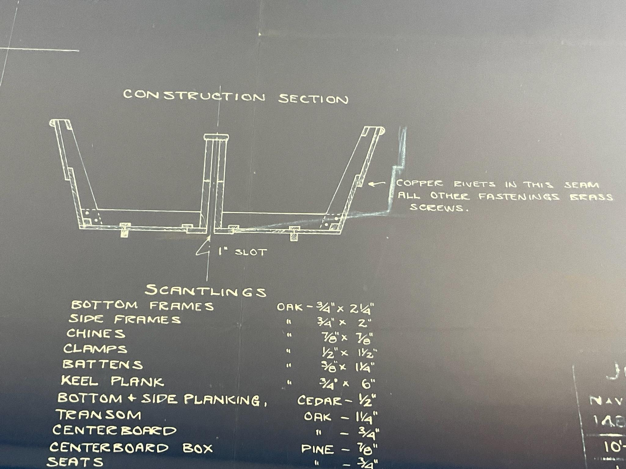 Alden Design No. 548, Sailing Skiff Blueprint For Sale 1