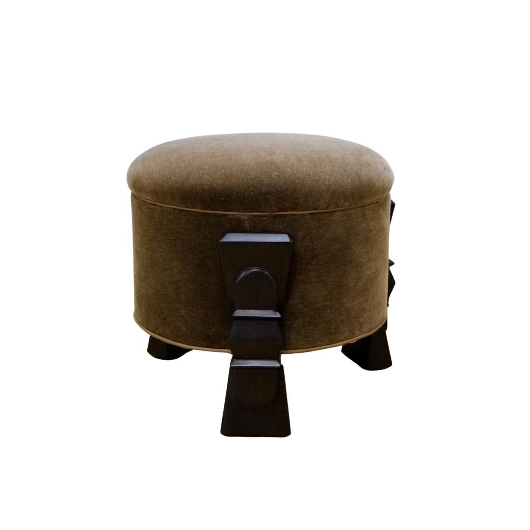 Our artisan-made Alden Ottoman is the newest addition to our line. The hand-carved legs are made by local artisans.

Equally, at home in a Lake Tahoe chalet, Sea Ranch beachfront dwelling or Laurel Canyon abode, we designed this piece with