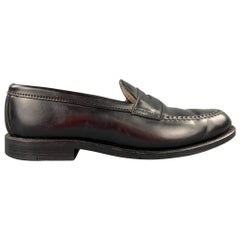 ALDEN Size 10 Black Horween Leather 987 Penny Loafers