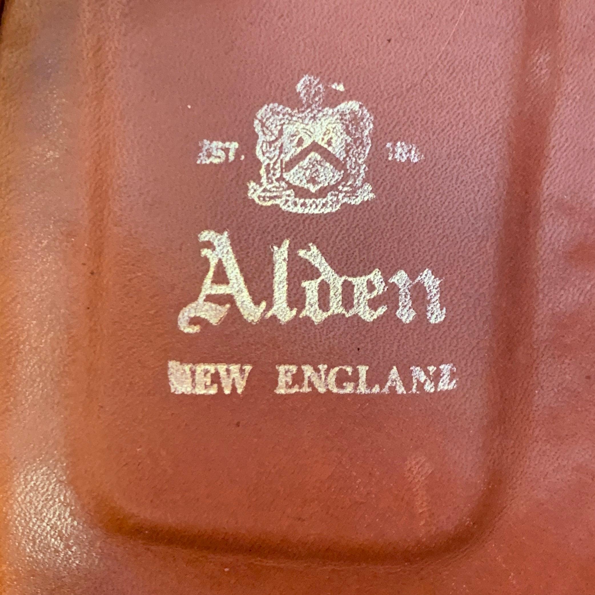 ALDEN Size 10 Brown Cognac Perforated Leather Cap Toe Lace-Up Shoes For Sale 2