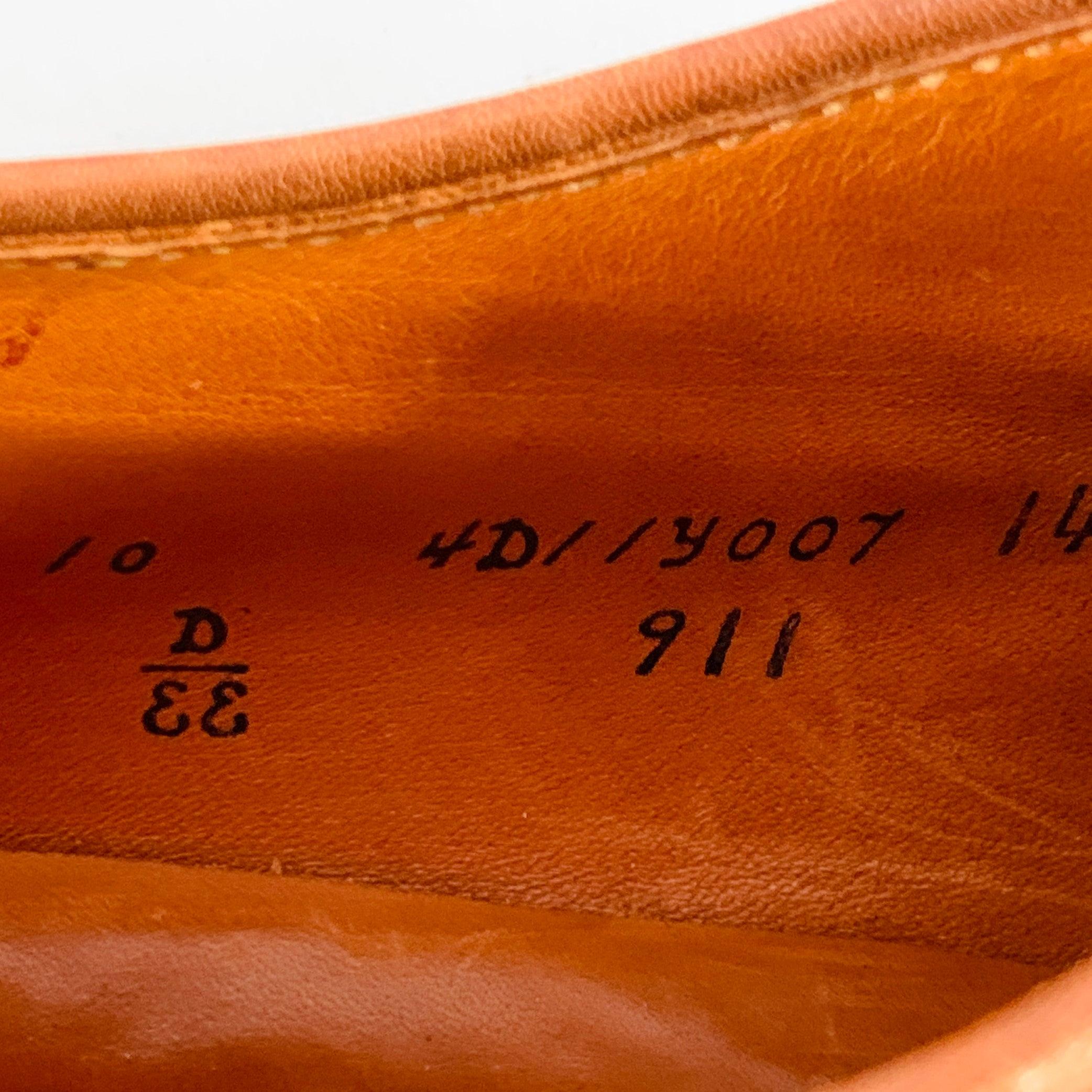 ALDEN Size 10 Brown Cognac Perforated Leather Cap Toe Lace-Up Shoes For Sale 3