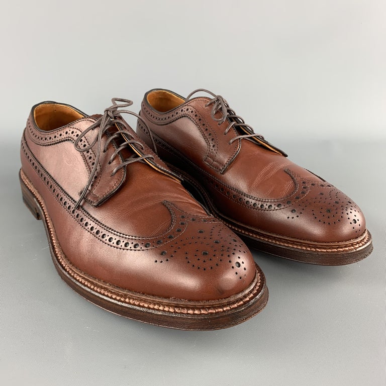 ALDEN Size 10.5 Brown Leather Wing Lace Up Brogues at 1stDibs | alden ...