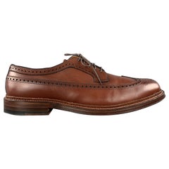 ALDEN Size 10.5 Brown Leather Wing Lace Up Brogues