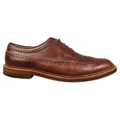 ALDEN Size 11 Brown Leather Wingtip Lace Up Shoes