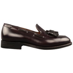ALDEN Size 6.5 Eggplant Purple Color 8 Leather Tassels Loafers