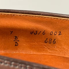 ALDEN Size 7 Brown Leather Penny Loafers