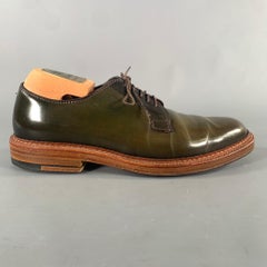 ALDEN Size 7 Brown Olive 93911 Leather Lace Up Shoes