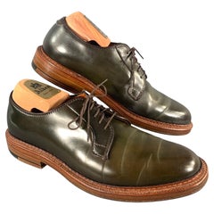 ALDEN Size 7 Brown Olive 93911 Leather Lace Up Shoes