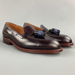 ALDEN Size 7 D Dark Brown Leather Tassels D7103 Loafers