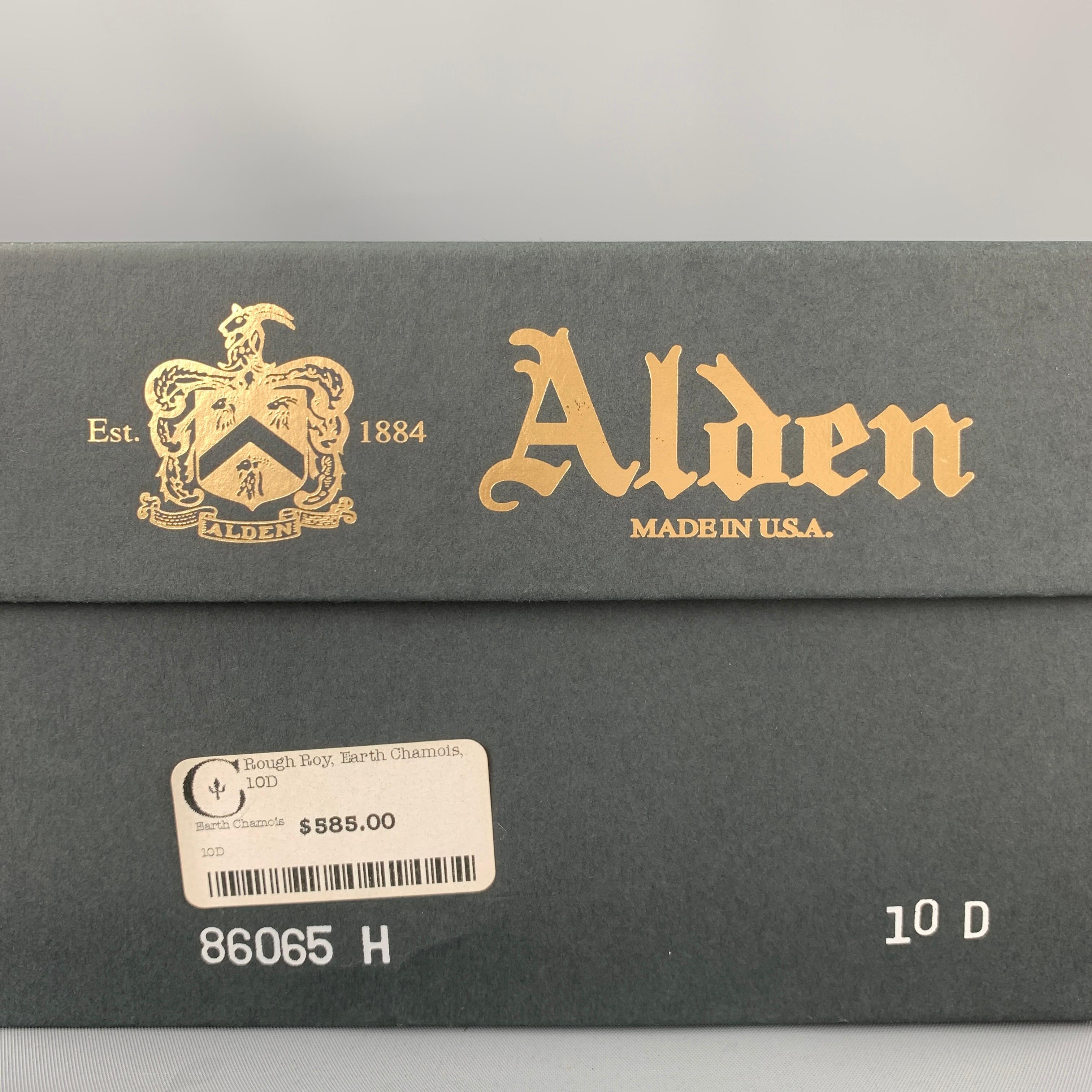 ALDEN x Context Rough Roy Boot Earth Chamois Size 10 Black Textured Leather Boot In New Condition In San Francisco, CA
