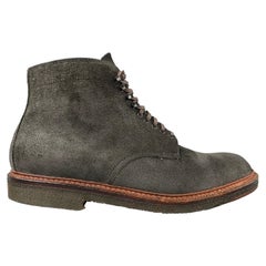 ALDEN x Context Rough Roy Boot Earth Chamois Size 10 Black Textured Leather Boot