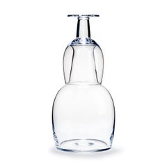 Aldo Bakker Glass Carafe and Drinking Glass Set, Mouth-Blown Crystal