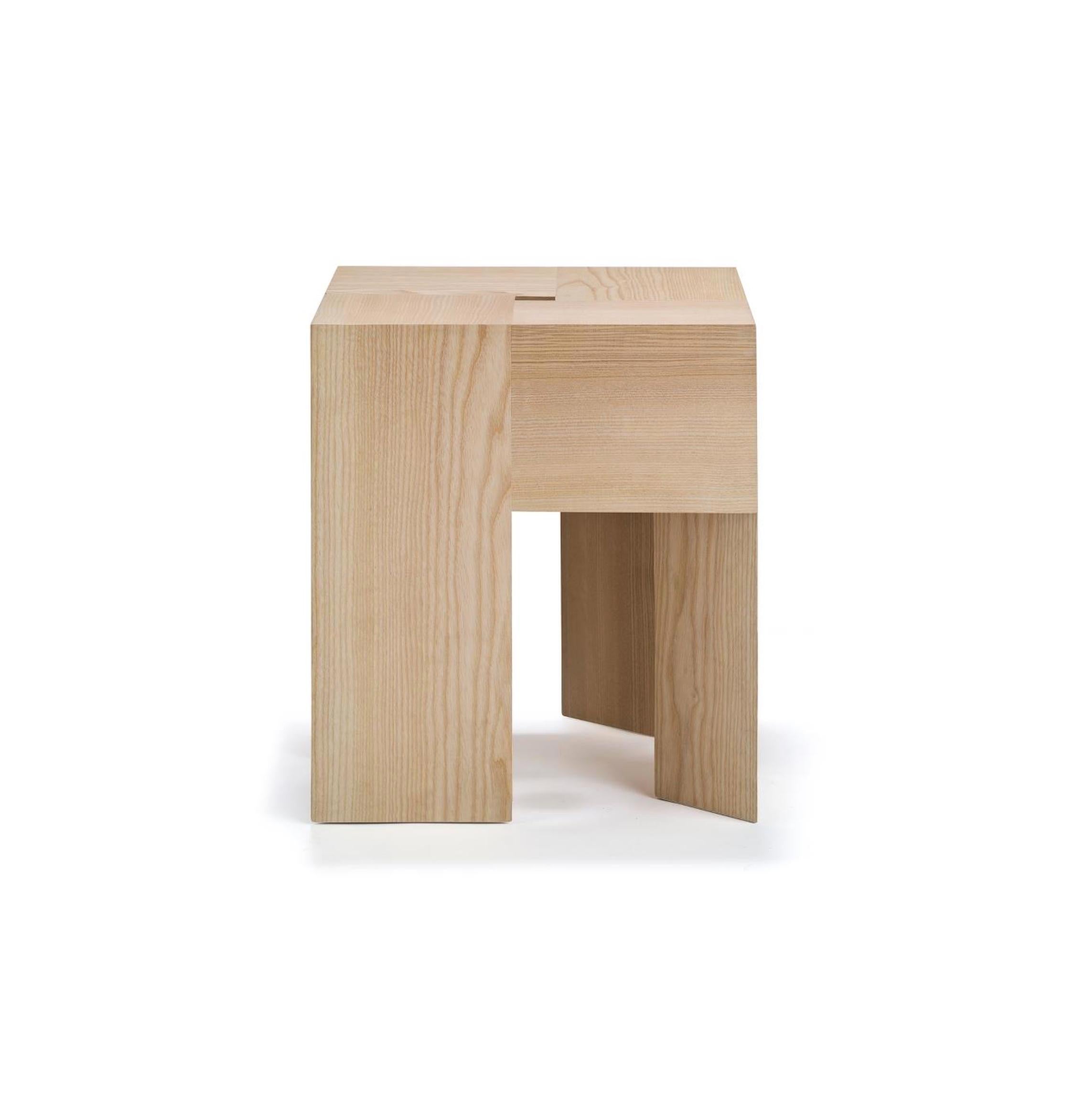 Contemporary Aldo Bakker 'Triangle' Wood Stool or Side Table by Karakter For Sale