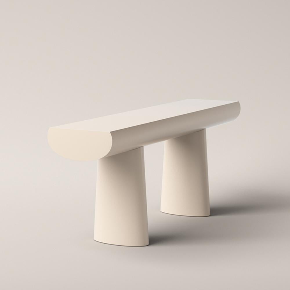 Mid-Century Modern Aldo Bakker Scandinavian Modern Wood Console Table, Apricot Color by Karakter For Sale