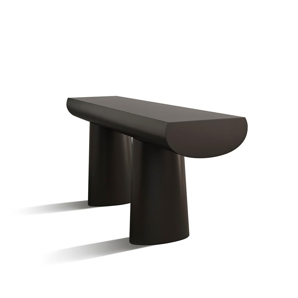 Contemporary Aldo Bakker Scandinavian Modern Wood Console Table, Apricot Color by Karakter For Sale