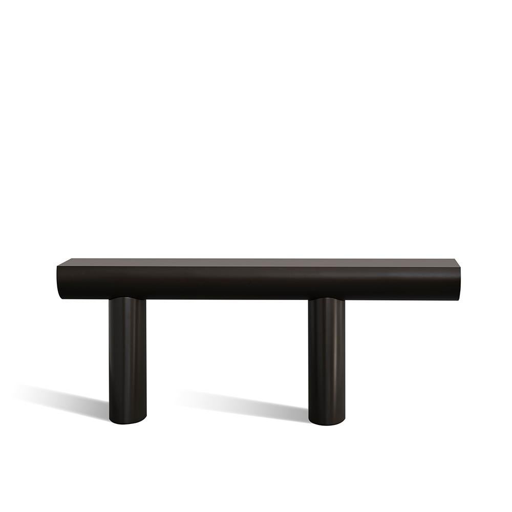 Aldo Bakker Wood Console Table, Dark Aubergine Color by Karakter For Sale 1