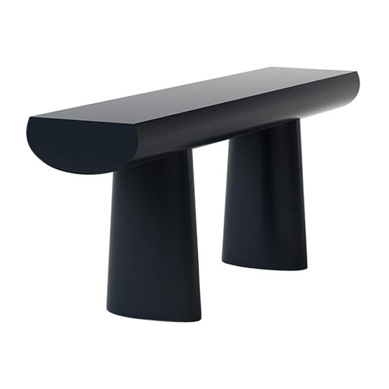 Aldo Bakker Wood Console Table, Midnight Blue Color by Karakter