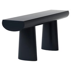 Tavolo Consolle in Wood Aldo Bakker, colore Blu notte di Karakter