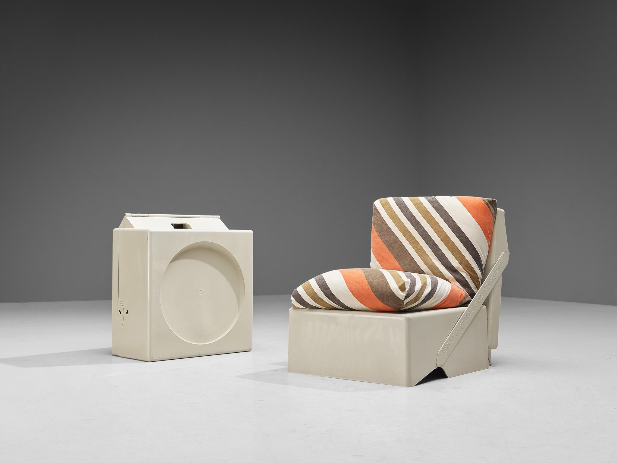 Aldo Barberi für Rossi di Albizzate 'Break' Tragbare, klappbare Lounge-Stühle (Postmoderne) im Angebot