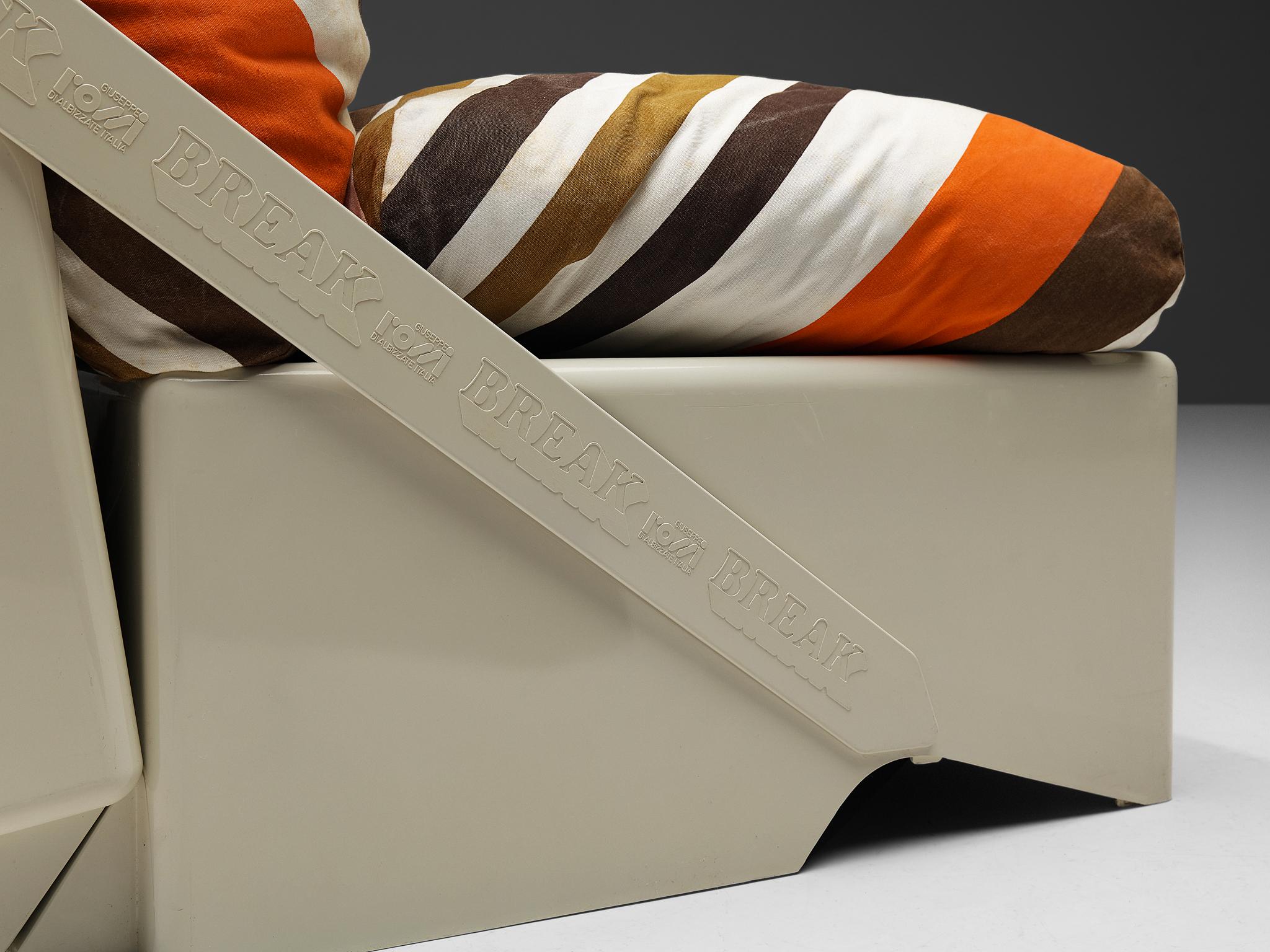 Mid-Century Modern Aldo Barberi For Rossi di Albizzate ‘Break’ Portable Folding Lounge Chairs For Sale