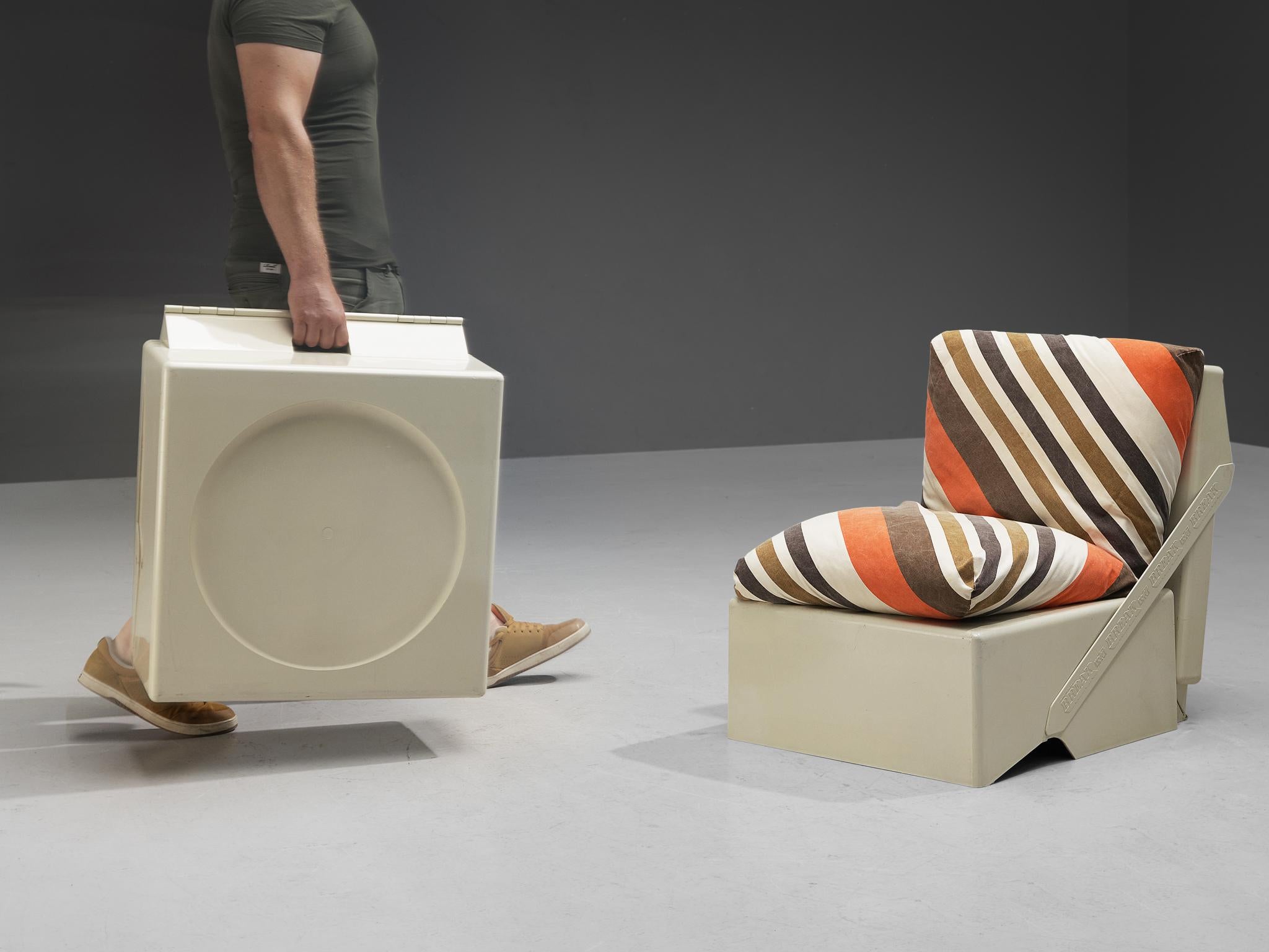 Aldo Barberi für Rossi di Albizzate 'Break' Tragbare, klappbare Lounge-Stühle im Zustand „Gut“ im Angebot in Waalwijk, NL