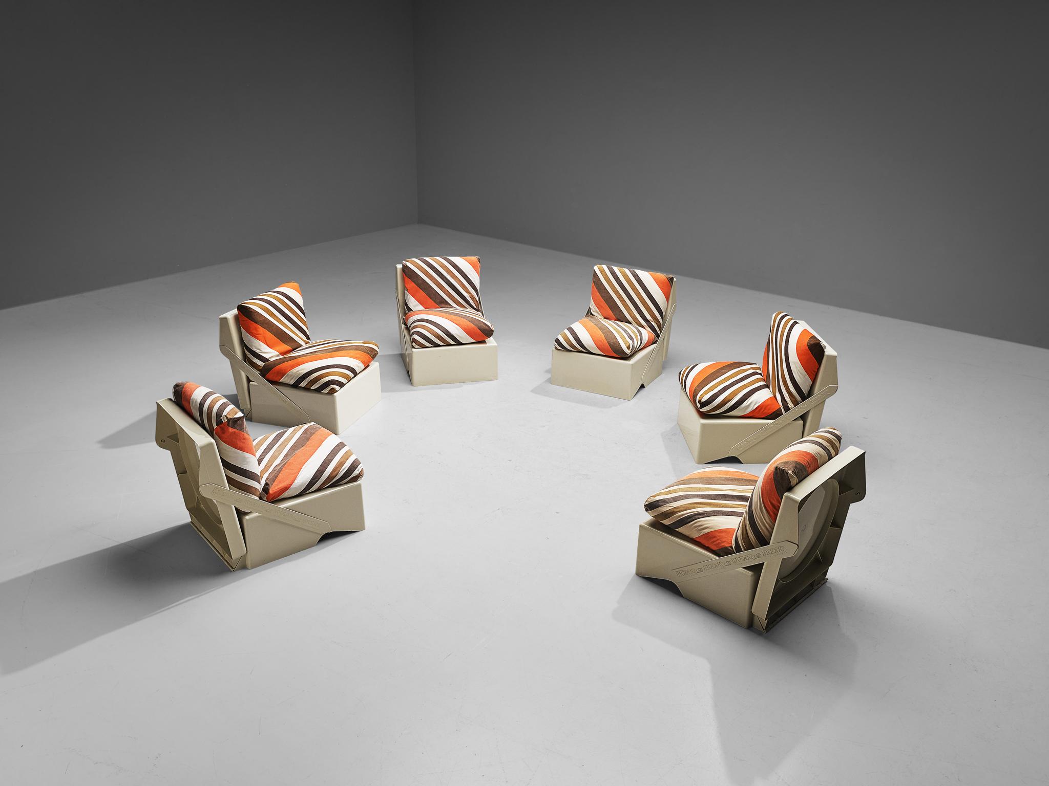 Aldo Barberi for Rossi di Albizzate ‘Break’ Portable Folding Lounge Chairs For Sale 3