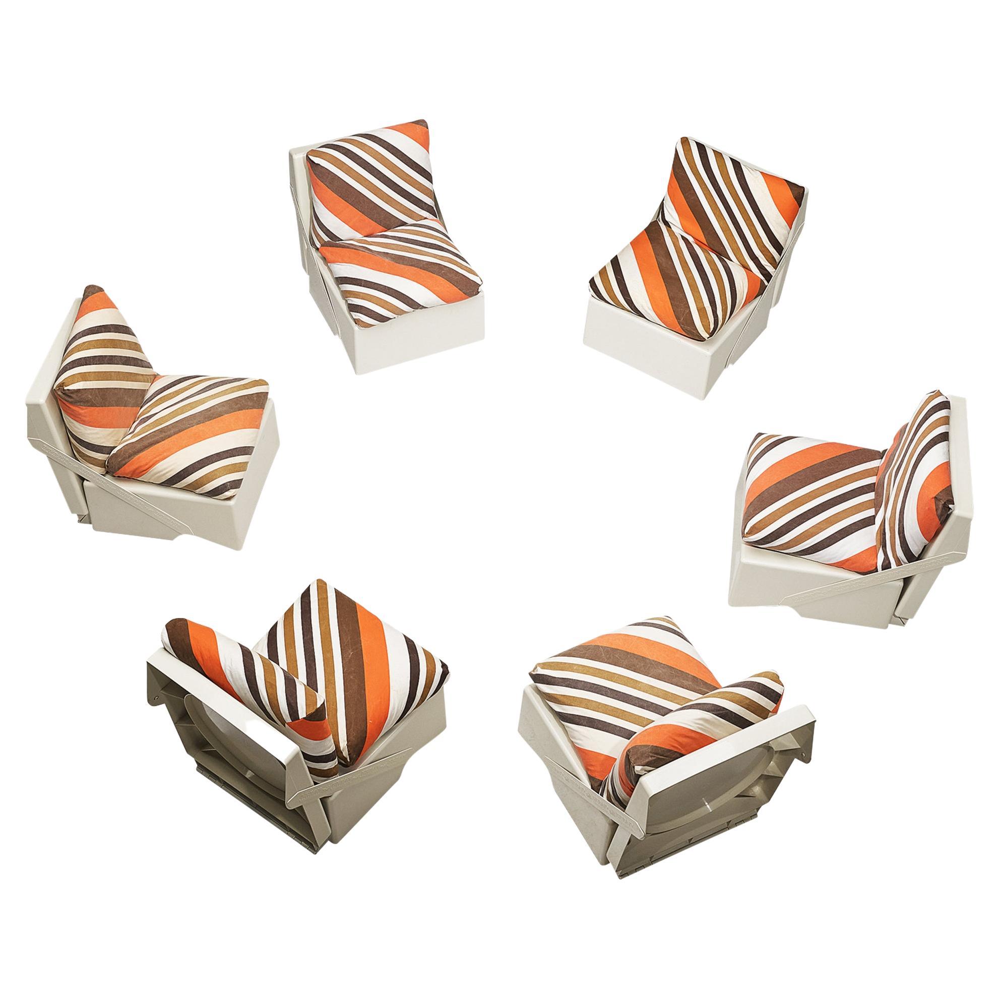 Aldo Barberi for Rossi di Albizzate ‘Break’ Portable Folding Lounge Chairs For Sale