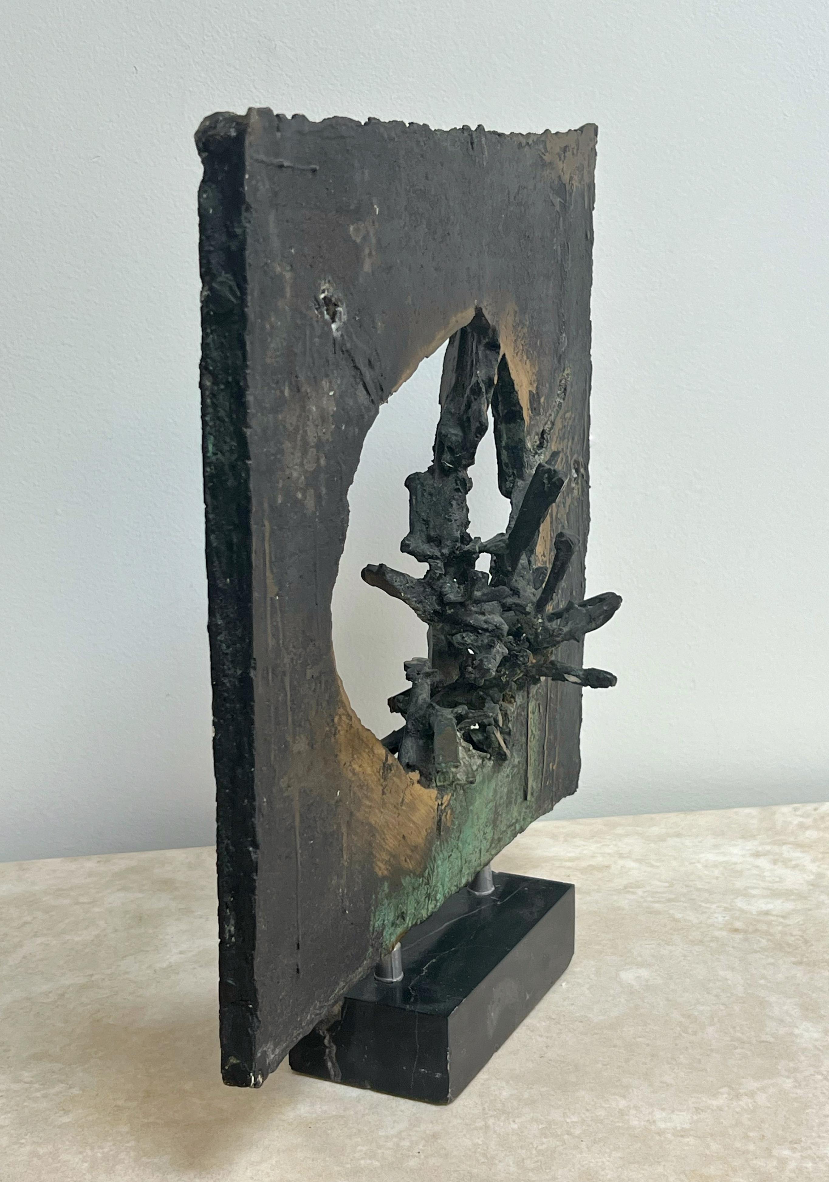 Aldo Caron Abstrakte Bronze-Skulptur mit Buch im Angebot 6