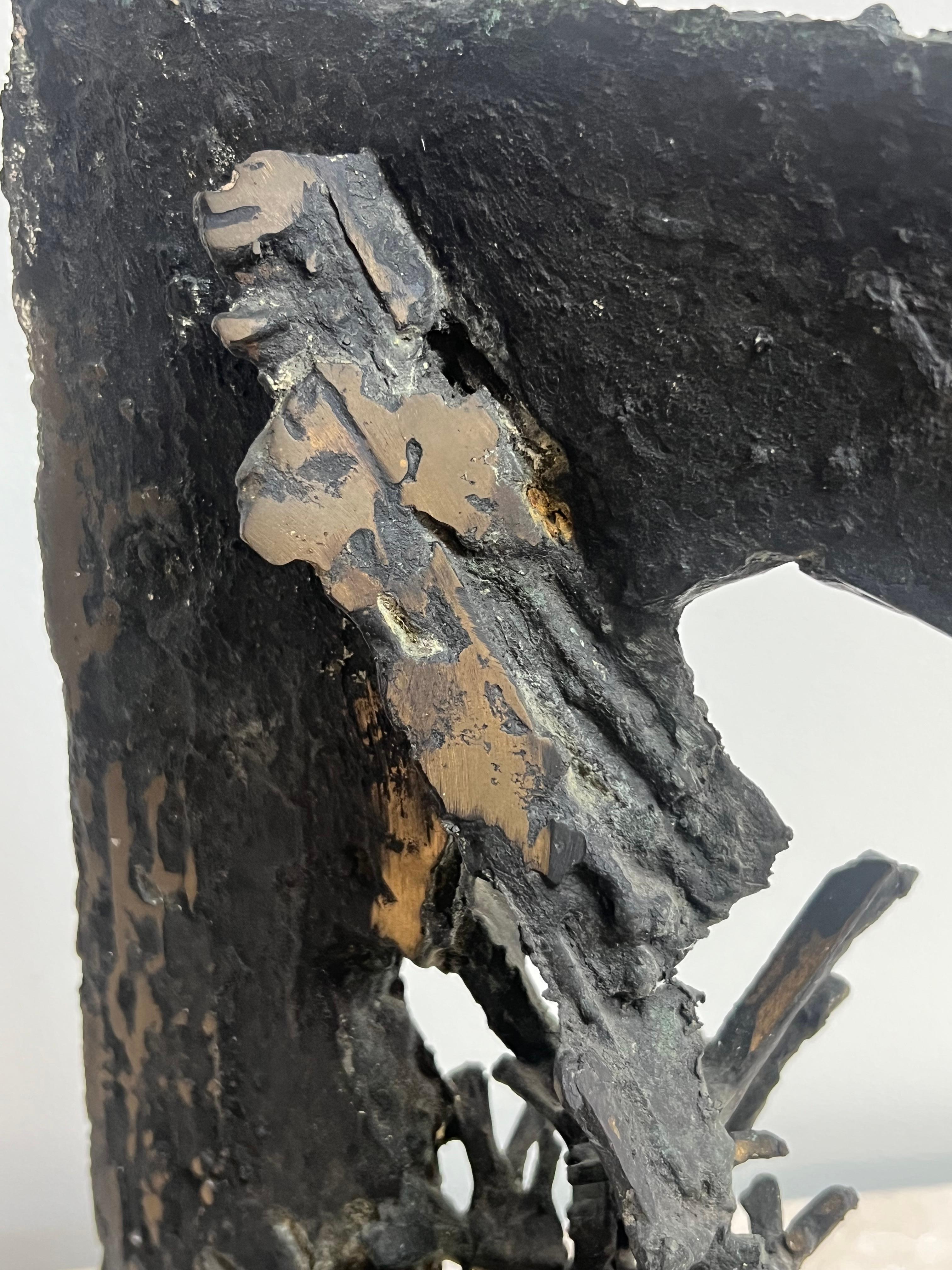 Aldo Caron Abstrakte Bronze-Skulptur mit Buch im Angebot 8