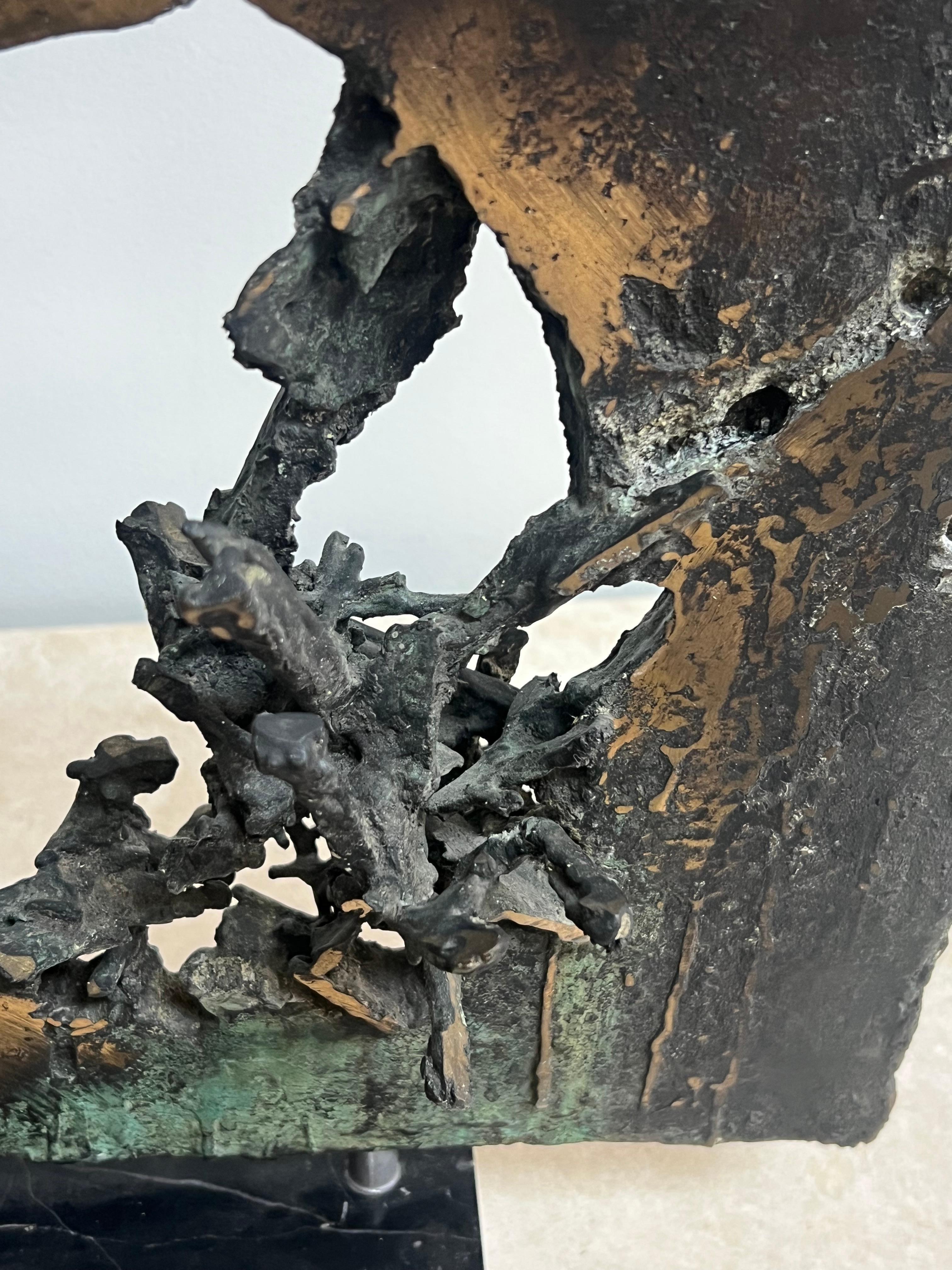Aldo Caron Abstrakte Bronze-Skulptur mit Buch im Angebot 4
