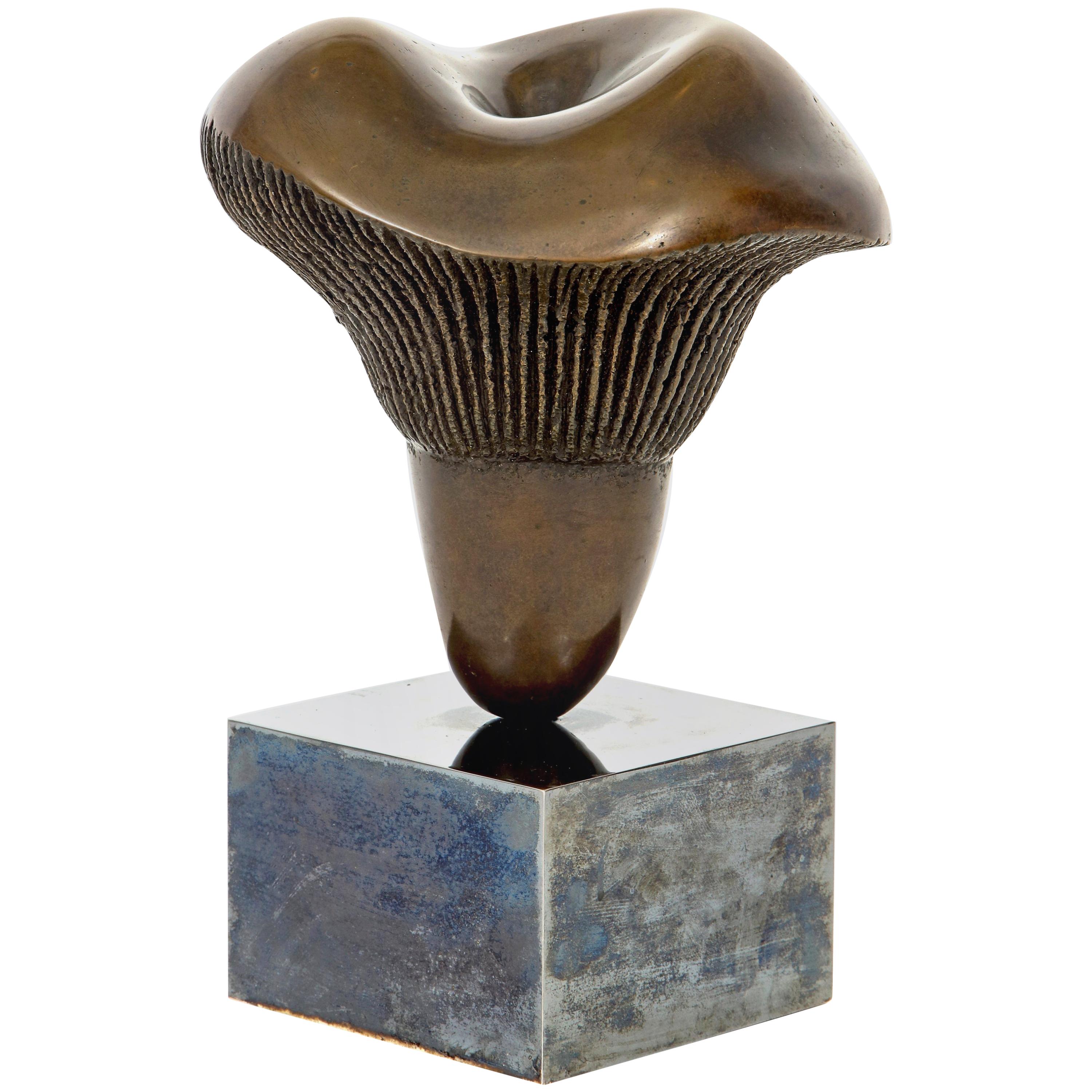 Aldo Casanova Bronze Mushroom Sculpture For Sale