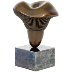 Retro Aldo Casanova Bronze Mushroom Sculpture